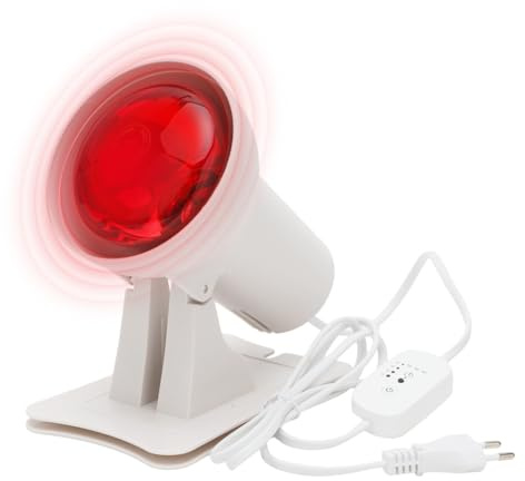 Umllpet Rotlichtlampe 110W, Infrarot Wärmelampe mit Timer und Dimmer | Stufenlos regulierbar, kompakt, löst Muskelverspannungen, fördert Wohlbefinden für Heimgebrauch