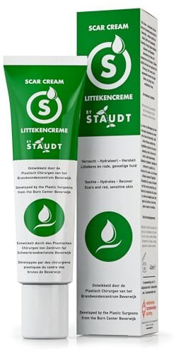 Staudt Premium Narbencreme – Formel mit Vitamin E, Honig, Hyaluronsäure und Silikon – Pflege für alte und neue Narben – 20 ml