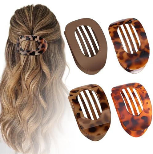 OPVYAEU Vogelnest Haarspange Damen Entenschnabel Haarspange Flache Haarklammer Französisch Style Hair Clip It Girl Essentials Haarklemmen Für Frauen Elegantes Styling Accessoire Alltag Geschenk