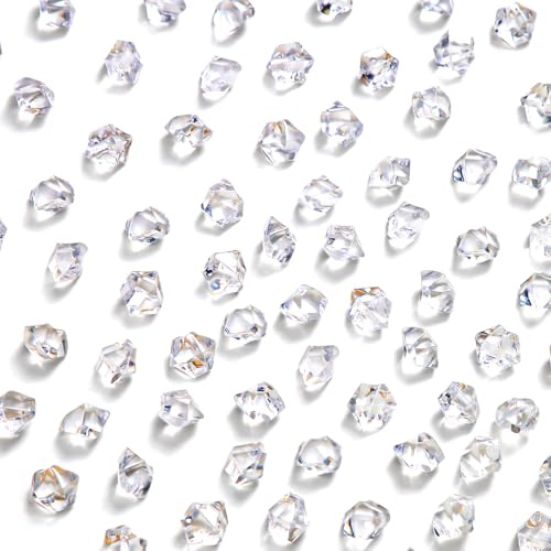 400 Stück Edelsteine Transparent Acryl Deko Diamanten Glassteine | Dekosteine für Hochzeit, Vasenfülle, Dekosand, Diamantene Hochzeit Deko, Party, Vasen