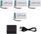 YUNIQUE GREEN-CLEAN-POWER - Wiederaufladbare LiPo-Batterie 4 Stück 3.7V 1200mAh für RC-Drohnen Quadcopter Syma X5SC X5SW | Hohe Leistung, Li-Po Material | 1 zu 4 Ladegerät, Maße 54 x 29 x 9mm - 27,4gr