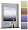 ourdeco® Plissee mit Farbverlauf / 80 x 130 cm weiß-grau/lichtdurchlässig, Blickdicht/Farben: Blau, Braun, Grün, Grau
