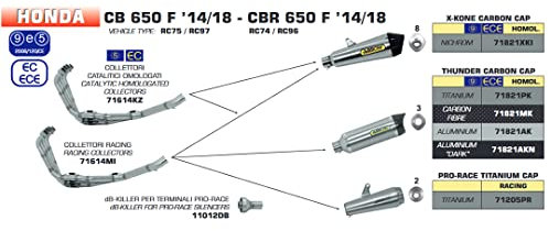 ARROW X-KONE Auspuff Honda CB650F CBR650F NiChrom CB650F RC75
