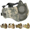 Aoutacc Airsoft Mesh Maske, Half Face Mesh Masken mit Gehörschutz für CS/Hunting/Paintball/Shooting-ACU