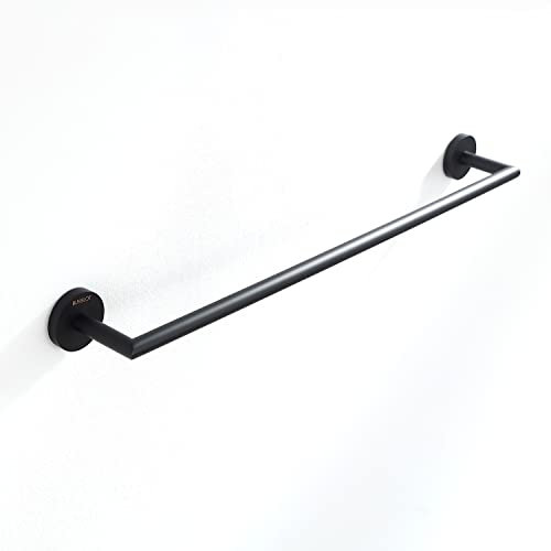 BUVELOT Handtuchhalter aus Messing,Handtuchstange 65.4cm für Badezimmer oder Küche, für Handtücher, Wandmontage,Schwarz,077070-MB, Leo-Serie