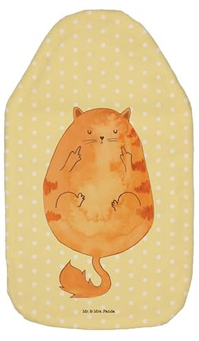 Mr. & Mrs. Panda Wärmflasche Katze Frühaufsteher - Geschenk, Kater, Kinderwärmflasche, Katzenliebhaberprodukte, Katzenmotiv, Wärmekissen,