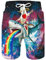 Loveternal Costumi Uomo Galassia Colorati Quick Dry Sportivi 3D Stampa Squalo Costume Uomo Mare Estate Pantaloncini Uomo con Tasche L