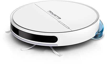 Rowenta Saugroboter extra flach X-Plorer Serie 60, nur 6cm hoch, zentrale Bürste, systematische Reinigung dank Gyroskop, Steuerung per App, 2 in 1 Reinigung, Saugen und Wischen, 65 dB, 90 min, RR7447