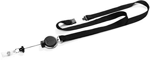 Durable Schlüsselband mit ausziehbarem Jojo für schwere Kartenhalter oder Schlüssel bis 300g, 1 Stück, schwarz, 833001