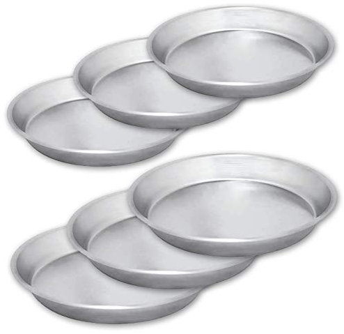 Pentalux Set 6pz (3X Parte 16cm e 20cm) Pezzi Stampo tortiera conica Bassa in Alluminio ruoto per pastiera napoletana Pizza di Grano