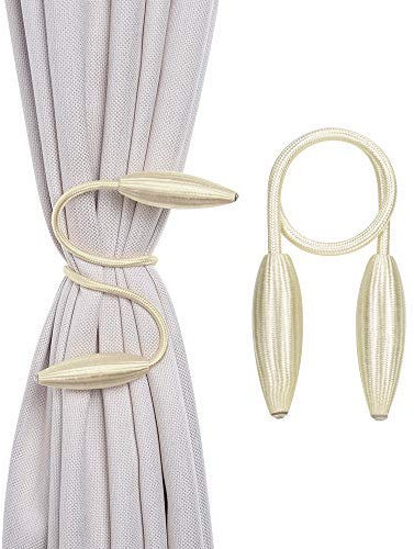2pcs Embrasses à Rideaux Aimanté Embrasse de Rideaux Moderne Boucle Attache de Rideau Elégant Embrasse Pince à Rideaux Serre Rideaux Simple Clip de Rideau Décoration pour Chambre Maison Salon Bureau
