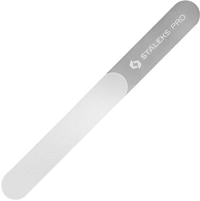 STALEKS PRO Expert 11 - Lima de uñas láser (165 mm de ancho recto con asa) - Herramienta de manicura y pedicura de acero inoxidable para control de delaminación