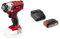 Einhell Power X-Change 140Nm Cordless Impact Driver With Battery And Charger - 18V, 2300 RPM, 1/4 Hex Bit Mount, LED Light - TE-CI 18/1 Li Battery Powered Impact Drill Set