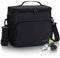 Gloppie Kühltasche Lunchtasche Picknicktasche Faltbar Thermotasche Kühltasche mit verstellbaren Schultergurt für Camping, BBQ, Wandern, Picknick- Schwarz