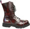 Alpha Rangers 10-loch Boot, Ranger Festival Army Gothic, Leder Springerstiefel, Weinrot Rub Off 5010, UK 5 / EU 39