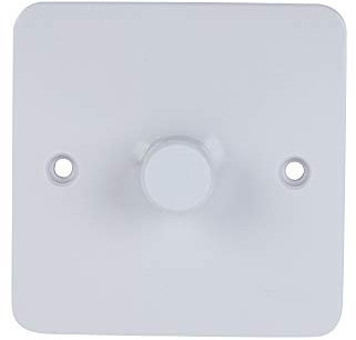 Schneider Electric Lisse White Moulded - Single 2 Way LED Dimmer Light Switch, 100 W, GGBL6012LMS, White