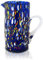 MAZZEGA ART & DESIGN - Carafe en Verre Soufflé et Travaillé à la Main avec des Murrines de Murano, ligne I Colori di Murano 1000 ml. Fabriqué en Italie (CARAFE 1 LITRE)