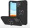 EYZUTAK Case for iPhone 11 6.1 inch, 360 Degree Rotation Magnetic Metal Finger Ring Holder Magnet Car Holder Inner Silicone with Camera Protection Glossy Anti-drop Hard Cover - Black