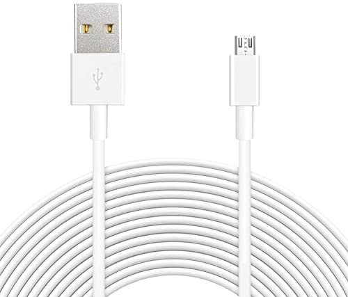 ANLINK 5M Power Extension Cable for Wyze Cam, YI Camera, Nest Cam, Blink, Netvue, Kasa Cam, Cloud Camera, Furbo Dog, Arlo Q, USB to Micro USB Extension Charging and Data Sync Cord