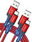 JSAUX Cable USB C Carga Rápida [2-Pack, 1M] 3,1A Cable Cargador Tipo C Nailon Trenzado Compatible con Phone 16 15 Pro, Samsung S25 S24 S23 Ultra A55 S22 S21, CarPlay, Android Auto, PS5 Controller-Rojo