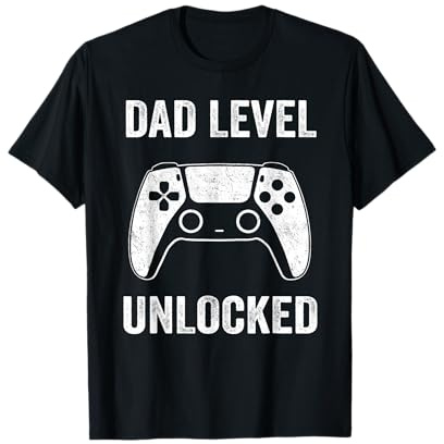 Dad Level Unlocked T-Shirt Gamer Soon To Be Father Gifts T-Shirt