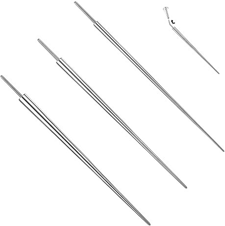 BodyAce G23 Titan Gewindefreier Piercing Taper Insertion Pin, 1.0/1.2/1.6mm Lippen Ear Stretching Kit, Ohrringe Nasen Body Piercing Assistant Tool Navel/Nipple/Eyebrow [14G,16G,18G(1.6mm,1.2mm,1.0mm)]