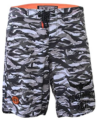 ROCK-IT Apparel I Bañadores con Camuflaje para Hombres I Bañador Hombre Secado Rápido I Bolsillos [TallasS-3XL] Boardshort para Playa, Piscina o Charco I XL Blanco Camuflaje