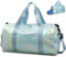 ZIOSINM Sac de Sport Femme, Sac de Voyage Femme Imperméable avec Compartiment Humide et Compartiment à Chaussures, Gym Bag Sacs Weekend (Bleu)