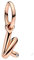 Rosa d’oro Ciondolo con Lettera K Dell'alfabeto in Argento Sterling 925 Charm Bead con A alla Z Pendente con Zirconia Cubica Compatibile con Pandora e Europei Bracciale Collane da Donna