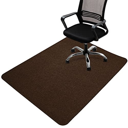 HomeMall Office Chair Mat for Hardwood and Tile Floor, 48 x 36 Computer Desk Chair Mat, Anti-Slip Mat for Rolling Chair, Large Floor Protector for Home Office, Coffee Color