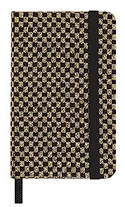 Moleskine Carnet de Notes Collection Shine, Couverture en tissu Made in Italy by Mantero, avec des Pages Blanches et Fermeture Élastique, Format XS 13,6x8,8 cm, Couleur Or