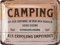 LANOLU Retro Blechschild CAMPING IST ERHOLUNG, Camper Geschenke für Wohnmobilfahrer als lustige Wohnwagen Deko, Camping Regeln Deko Wohnwagen, Metallschild in Holz Optik 15x20 cm