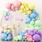 Palloncini Pastello, 120 pezzi Kit Arco Palloncini Colorati, Ghirlanda Palloncini Arcobaleno Color Pastello, Palloncini Compleanno Matrimonio Baby Shower Festa Decorazioni