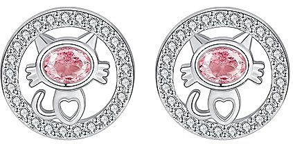 J.MUEN Katze Ohrstecker 925 Sterling Silber Katzen Ohrringe Schmuck Ohrstecker für Kinder Damen Mädchen