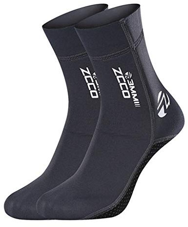pdodo Calzini in Neoprene 3mm,Calzari Neoprene Resilient,Sport Acquatici Calze Neoprene,Calzari Beach Volley,Calze Nuoto Antiscivolo, Calze Subacquea con Velcro per Immersioni,Nuoto,Surf,Vela,