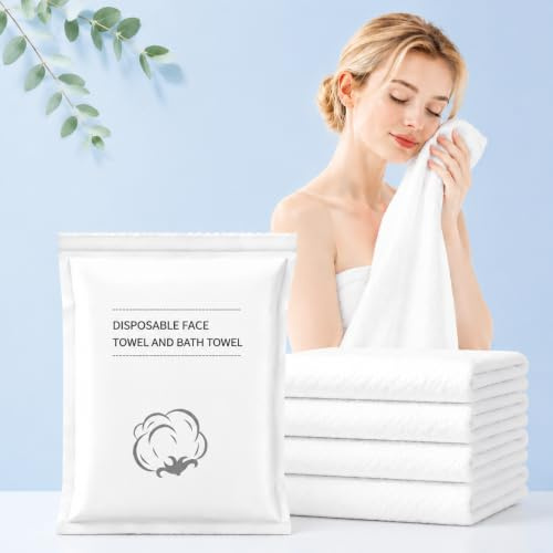 ERHAOG Asciugamani Bagno usa e Getta - 6 Unità 140 * 70 cm Asciugamani Doccia Compressi Grandi - Compresse Asciugamani Cucina per Viaggio Sportivo