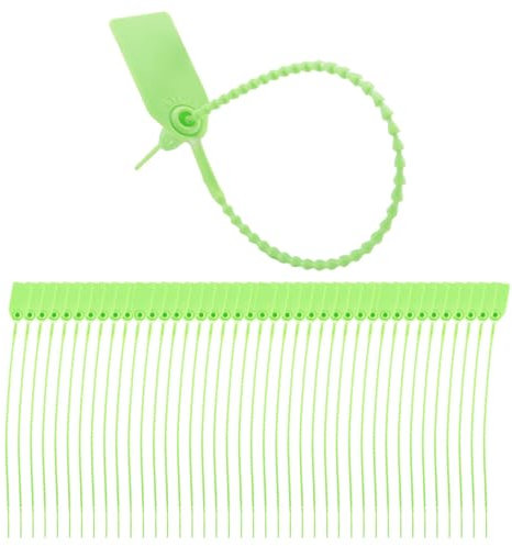 Graootoly 100 PCS Kunststoff Tamper Seals nummeriert Zip Ties Tags Einweg Selbstsichernde Beschilderung für,Versand,250mm D