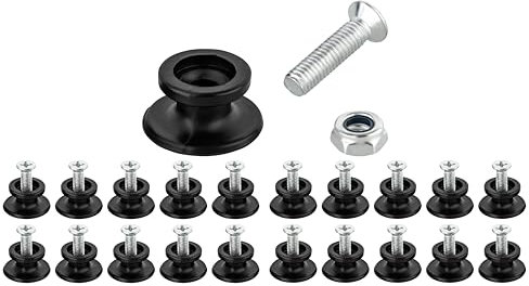 AUTOLIGHT 24 20 manopole per teloni con viti in acciaio inox con dadi, bottoni rotondi, ganci per teloni, teloni, pareti, rimorchi, ganci in plastica