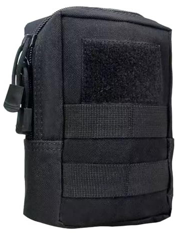 Multipurpose Tactical Molle Pouch Small Men Belt Waist Bag Utility for EDC Gadget Cell Phone Pack Bag Molle Blet Holster with Detachable Quick Release Strap Pocket for Outdoors Hunt Camp Travel Black