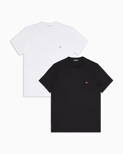 Emporio Armani Herren T-Shirt, schwarz/weiß, XXL