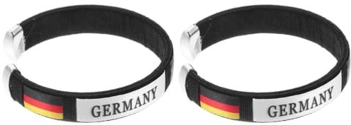 BESPORTBLE Armband Mit Deutschland Flagge: 2 Stück Deutschland Armband Fußballarmbänder mit Flaggenmuster Armbänder Em 2024 Fanartikel Deutschland zu WM Weltmeisterschaft