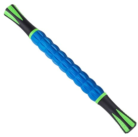 INSCOOL Massageroller, Muskelroller für Sportler, Fettabsaugung, Massagerolle für Lymphdrainage, zur Linderung von Muskelkater, Triggerpunkten, hilft Läuferbeinen, Rückenerholung (grün und blau)