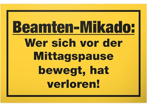 DankeDir! Beamte Behörde - Schild Kunststoff 30 x 20 cm - Spruchschild Geburtstagsgeschenk Türschild lustiger Spruch - Geschenk Party Partydeko Deko Büro Geschenkidee Kollegen Freunde