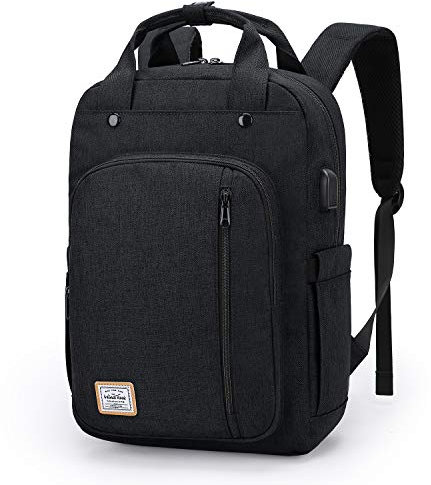 WindTook Laptop Rucksack Damen und Herren Arbeitstasche für Business 15,6 Zoll Notebook Groß Wasserdicht Tagesrucksäcke für Travel Reise Work Arbeit School Uni Schul (Schwarz)
