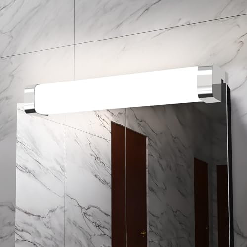 Homefire Lampe de Miroir LED pour Salle de Bain - Applique Moderne avec Prise Étanche IP44, 10W Blanc Neutre 4000K, 37CM - Idéale pour Maquillage