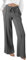 Lycurgius Damenhose, trendig, gestreift, mit Kordelzug, gerades Bein, elastische Taille, einfarbig, weite Beine, Taschen, Hose, 028 Dunkelgrau, M