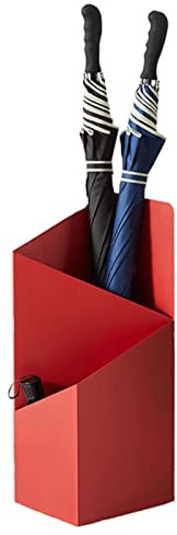 Umbrella Stand Holder Home Office Umbrella Stand 2 Tier Floor Standing Umbrella Holder with Removable Drip Tray Decorative Umbrella Rack for Canes Ski Poles,Red