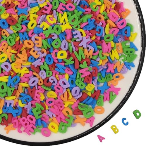 Bunt Essbare Einschulung Buchstaben Zuckerdekoration für den SchulanfangTortendeko Schulstart ABC Streusel und Alphabet Figuren für Kuchen und Cupcakes dekoration(Nicht alle Buchstaben einschließen)