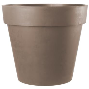 Kreher XXL Blumenkübel mit Rollen in 79 und 58 cm Durchmesser, Anthrazit und Weiss. Robuster Pflanzkübel, Übertopf Gross für Blumen, Bäume, aussen und innen. (Braun, XL-Ø58cm)