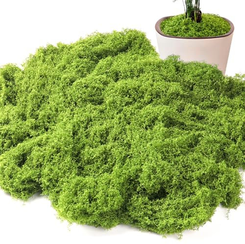 BellaGesundheit 150 g de mousse artificielle pour décoration, fausse mousse pour artisanat, mousse artificielle pour murs, tables, crèches, modélisme, mariage, Pâques, décoration de Noël (vert clair)
